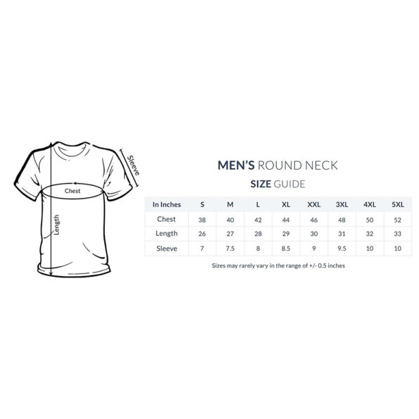 Half_Sleeve_Round_Neck_T-Shirt_printrove_size_guide